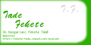 tade fekete business card